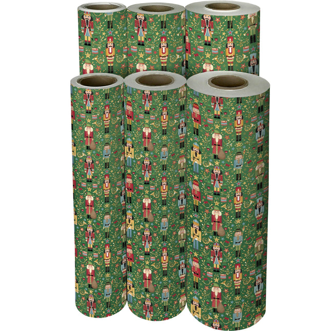Sparkling Nutcracker Holographic Christmas Gift Wrap by Present Paper