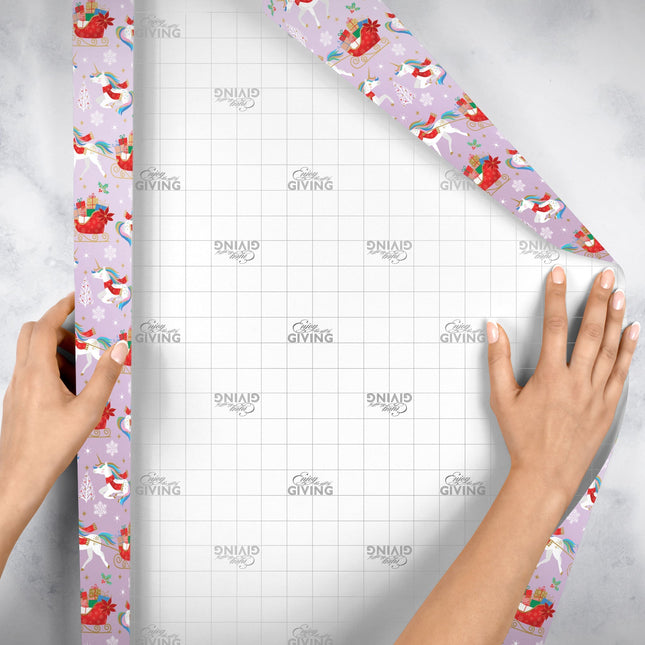 Holiday Unicorn Christmas Gift Wrap by Present Paper
