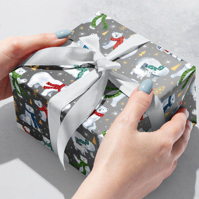 Winter Bear Christmas Gift Wrap by Present Paper