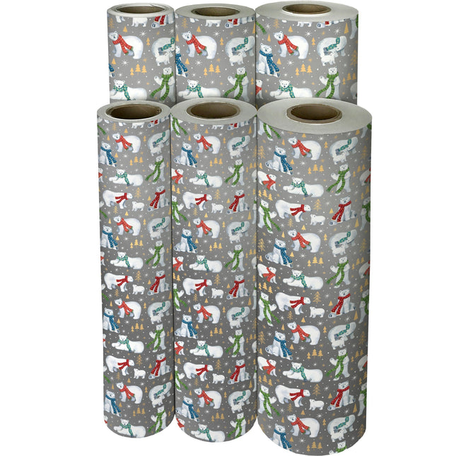 Winter Bear Christmas Gift Wrap by Present Paper