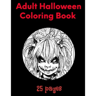 Adult Halloween coloring book: 25 pages