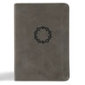 NASB Large Print Compact Reference Bible, Charcoal Leathertouch