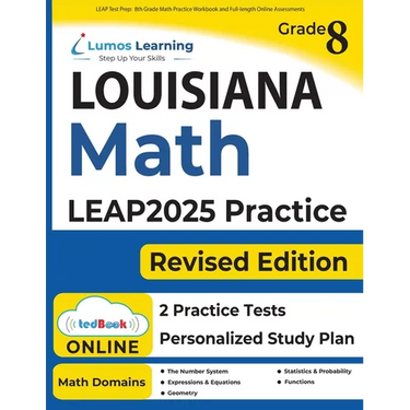 LEAP Test Prep: 8th Grade Math Practice Workbook and Full-length Online Assessments: LEAP Study Guide
