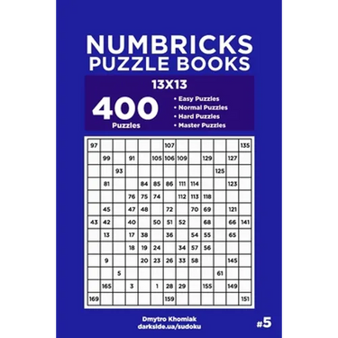 Numbricks Puzzle Books - 400 Easy to Master Puzzles 13x13 (Volume 5)