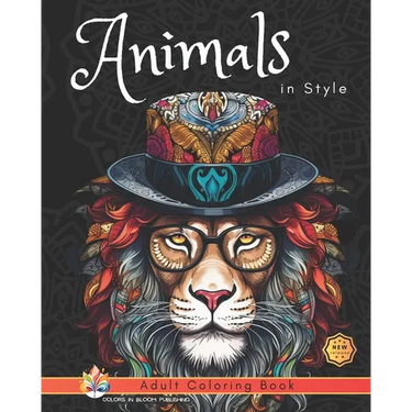 Animals in Style: Adult Coloring Book
