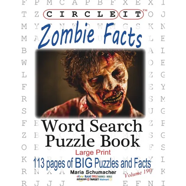 Circle It, Zombie Facts, Word Search, Puzzle Book