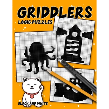 Griddlers Logic Puzzles Black and White: Nonogram Puzzle Book for Adults, Hanjie Picross Book, Gift for Brain Teaser Lovers