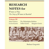 Research Notes for Women at Play: The Story of Women in Baseball: Maud Nelson, The Philadelphia Bobbies, Leona Kearns, Margaret Gisolo, Nellie Kearns
