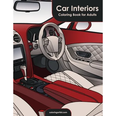 Car Interiors Coloring Book for Adults