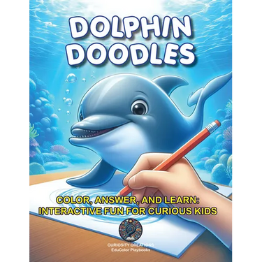 Dolphin Doodles: Color, Answer, and Learn: Interactive Fun for Curious Kids