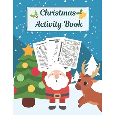 Christmas Activity Book: Creative Holiday Kids Workbook: Mazes, Dot to Dot Puzzles, Word Search, Find the Difference, Cut, Color and Draw! For Childre