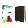 Niv, the Telos Bible, Leathersoft, Charcoal, Comfort Print: A Student's Guide Through Scripture
