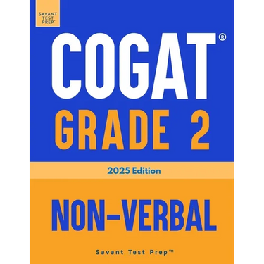 COGAT Grade 2 Non-Verbal: Three Practice Tests - Level 8