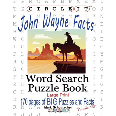 Circle It, John Wayne Facts, Word Search, Puzzle Book