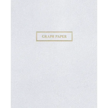 Graph Paper: Executive Style Composition Notebook - White Leather Style, Softcover - 8 x 10 - 100 pages (Office Essentials)