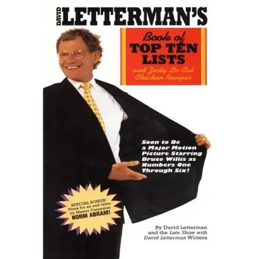 David Letterman's Book of Top Ten Lists: and Zesty Lo-Cal Chicken Recipes