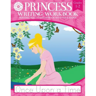 Princess Writing Workbook Printing Practice Storybook with Paragraphs