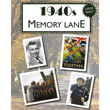 1940s Memory Lane: Large print book for dementia patients