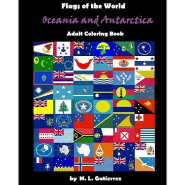 Flags of the World Series (Oceania and Antartica), adult coloring book