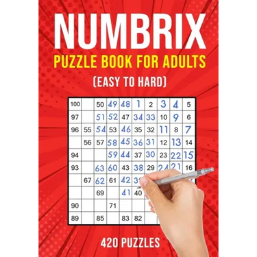 Numbrix Puzzle Books for Adults: Numbricks Math Logic Puzzle Book Easy to Hard 420 Puzzles