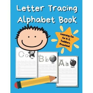 Letter Tracing Alphabet Book: ABC Learning Book for Kids - Toddlers, Preschool, K-2 - Sky Blue