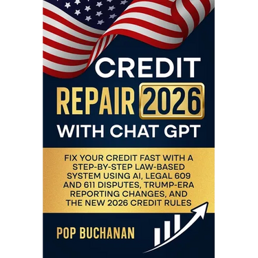 Credit Repair 2026 with ChatGPT: Fix Your Credit Fast with a Step-by-Step Law-Based System Using AI, Legal 609 and 611 Disputes, Trump-Era Reporting C