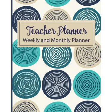 Teacher Planner Weekly and Monthly Planner: Undated Academic Year Calendar Lesson Planner and Organizer with Rose Gold and White Cover, Includes Adult