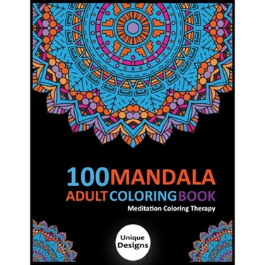 100 Mandala Adult Coloring Book: Meditation Therapy Coloring book
