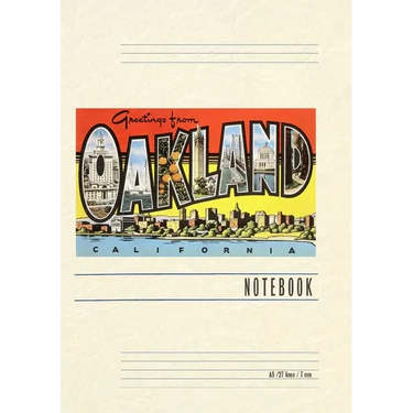 Vintage Lined Notebook Greetings from Oakland, California