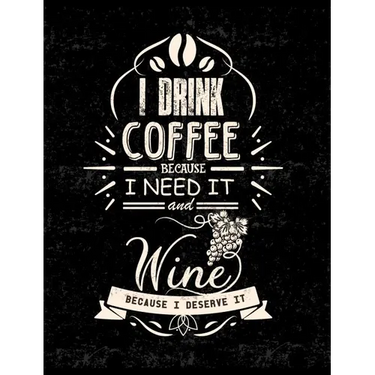 I Drink Coffee Because I Need It And Wine Because I Deserve It: Funny Quotes and Pun Themed College Ruled Composition Notebook