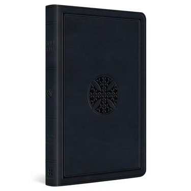 ESV Large Print Value Thinline Bible (Trutone, Navy, Mosaic Cross Design)