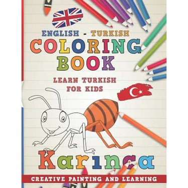 Coloring Book: English - Turkish I Learn Turkish for Kids I Creative Painting and Learning.