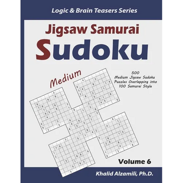 Jigsaw Samurai Sudoku: 500 Medium Jigsaw Sudoku Puzzles Overlapping into 100 Samurai Style