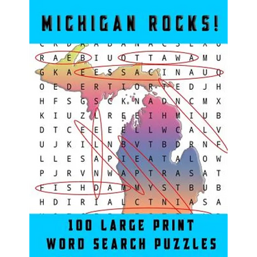 Michigan Rocks!: Large Print Word Searches Related to the Great Lakes State