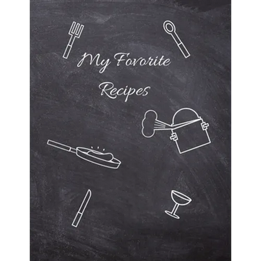 Favorite Recipes, Recipe Book to Write in, 115 Pages, (8.5"x11")