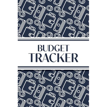 Budget Tracker (Navy and White Money Outlines): 6"x9" Monthly Finance Organizer for Expenses, Savings, and Debt; Manage Your Money Notebook