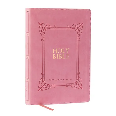 KJV Holy Bible: Large Print with 53,000 Center-Column Cross References, Pink Leathersoft, Red Letter, Comfort Print: King James Version