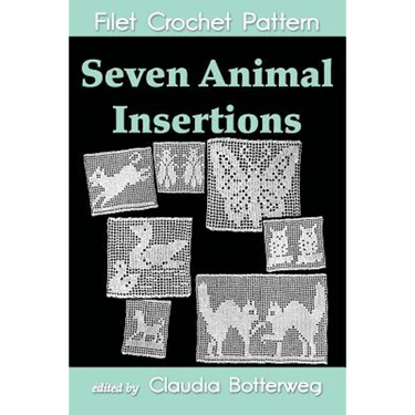Seven Animal insertions Filet Crochet Pattern: Complete Instructions and Chart