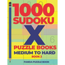 1000 Sudoku X Puzzle Books - Medium To Hard - Book 2: Sudoku Variations - Brain Games Sudoku