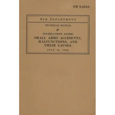 Small Arms Accidents, Malfunctions, And Their Causes