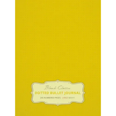 Large 8.5 x 11 Dotted Bullet Journal (Banana #5) Hardcover - 245 Numbered Pages