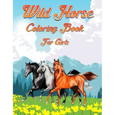 Wild Horse Coloring Book For Girls