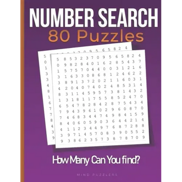 Number Search: Search and Find Number Puzzle Activity Book for Adults
