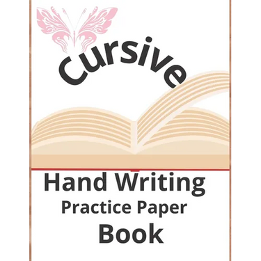 cursive hand writing practice paper book: activity book