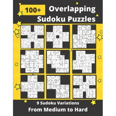 Overlapping Sudoku Puzzles Medium to Hard: 9 Different Multi-Sudoku Variants