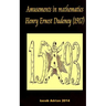 Amusements in mathematics Henry Ernest Dudeney (1917)
