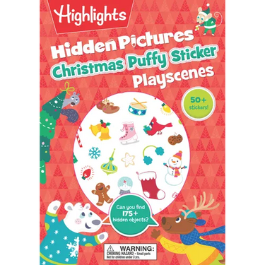 Christmas Hidden Pictures Puffy Sticker Playscenes: Christmas Activity Book with Over 50 Puffy Stickers, Festive Games and Hidden Pictures Puzzles for