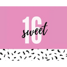 Happy 16th Birthday Guest Book (Landscape Hardcover): Sweet Sixteen Guest book, party and birthday celebrations decor, memory book, 16th birthday, hap