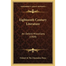 Eighteenth Century Literature: An Oxford Miscellany (1909)