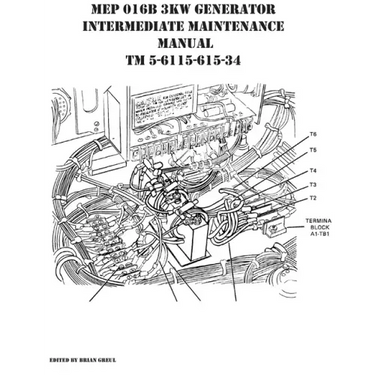 MEP 016B 3KW Generator Intermediate Maintenance Manual TM 5-6115-615-34
